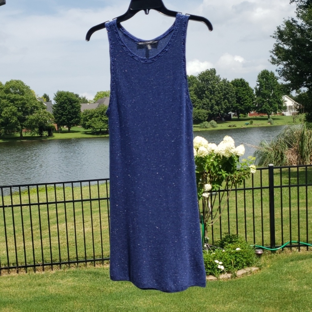 WHBM marine blue dress Medium EUC